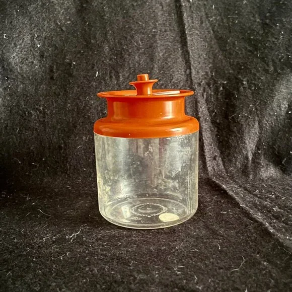 4 - Vintage Estate Tupperware Clear Push Button Lid Storage - Picture 4 of 12
